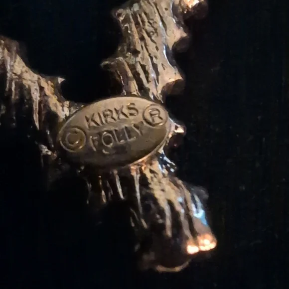 Kirks Folley Rhinestone Heart Pin - Picture 2 of 3